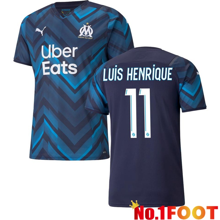 Olympique Marseille (LUIS HENRIQUE 11) Away Jersey Blue Marine 2021/2022