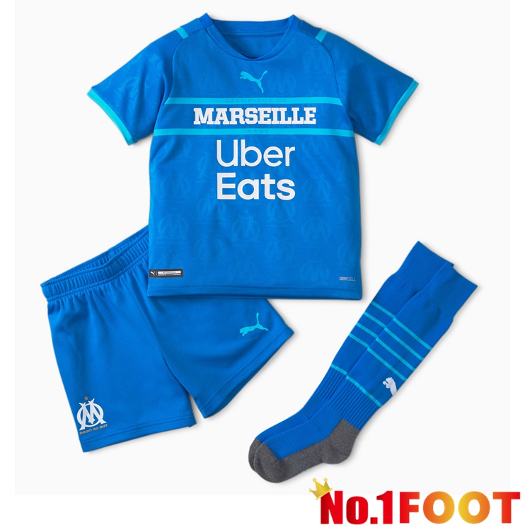 Olympique Marseille Kids Third Jersey Blue Marine 2021/2022