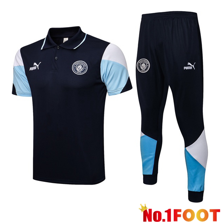 Manchester City Polo Shirt + Pants Blue Royal 2021/2022