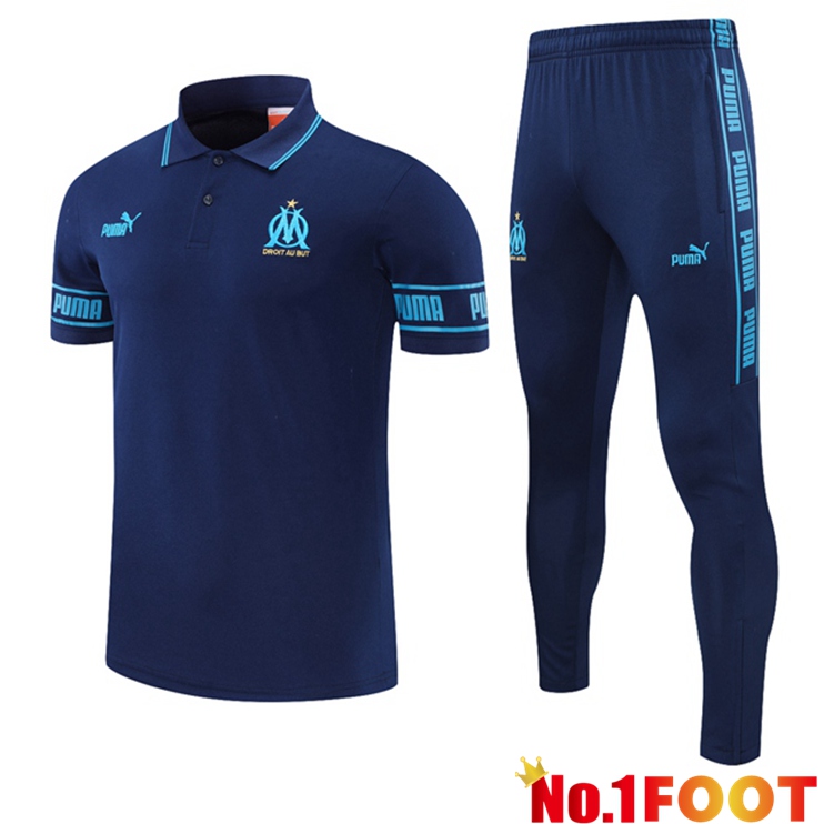 Marseille OM Polo Shirt + Pants Blue Royal 2021/2022