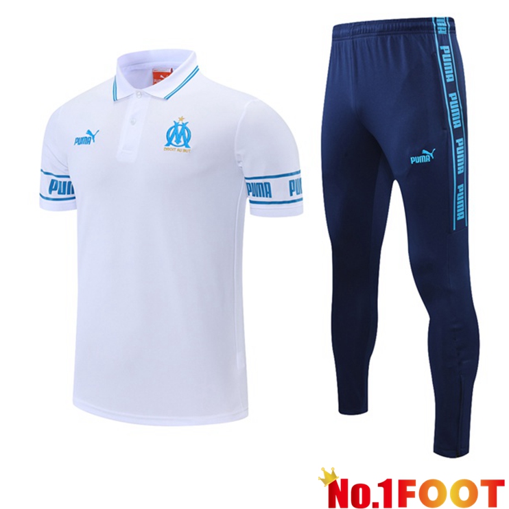 Marseille OM Polo Shirt + Pants White 2021/2022