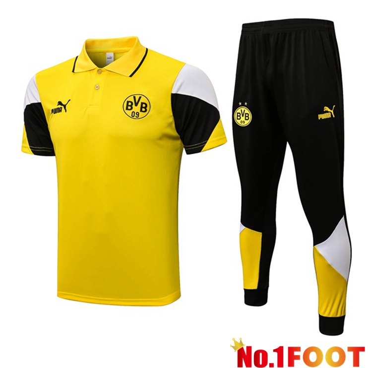 Dortmund Polo Shirt + Pants Yellow 2021/2022