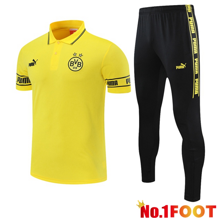 Dortmund Polo Shirt + Pants Yellow 2021/2022