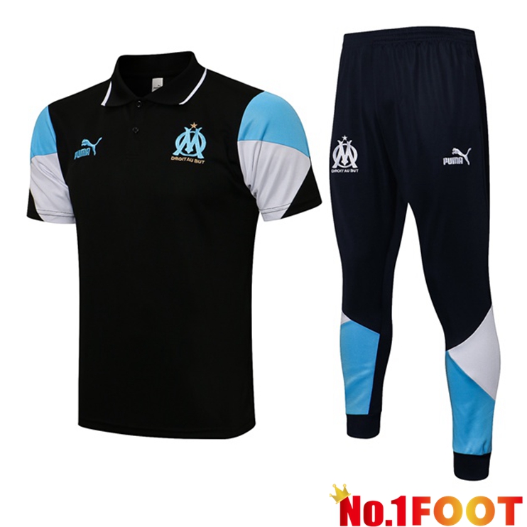 Marseille OM Polo Shirt + Pants Black 2021/2022