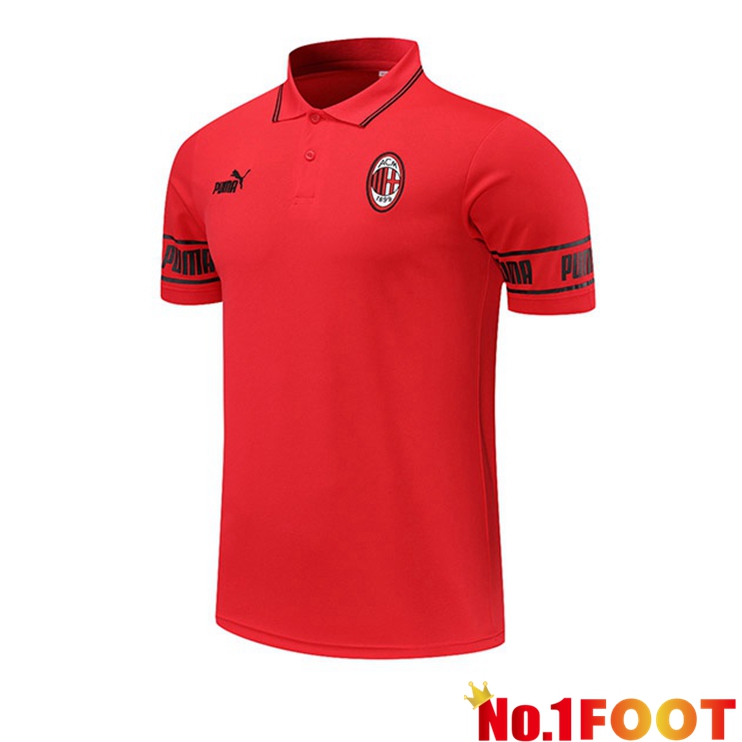 AC Milan Polo Shirt Red 2021/2022