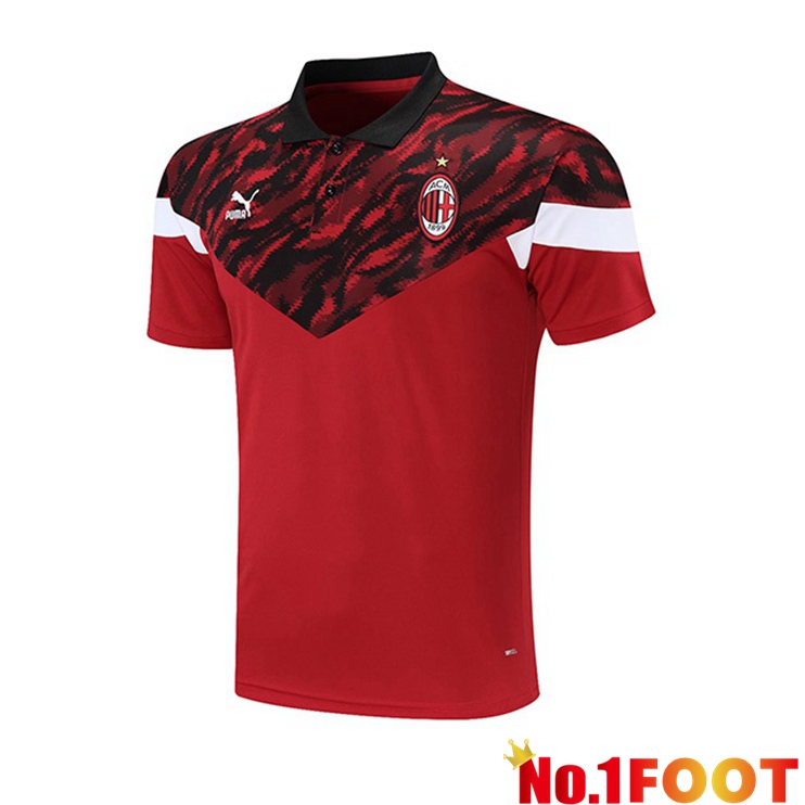 AC Milan Polo Shirt Red 2021/2022