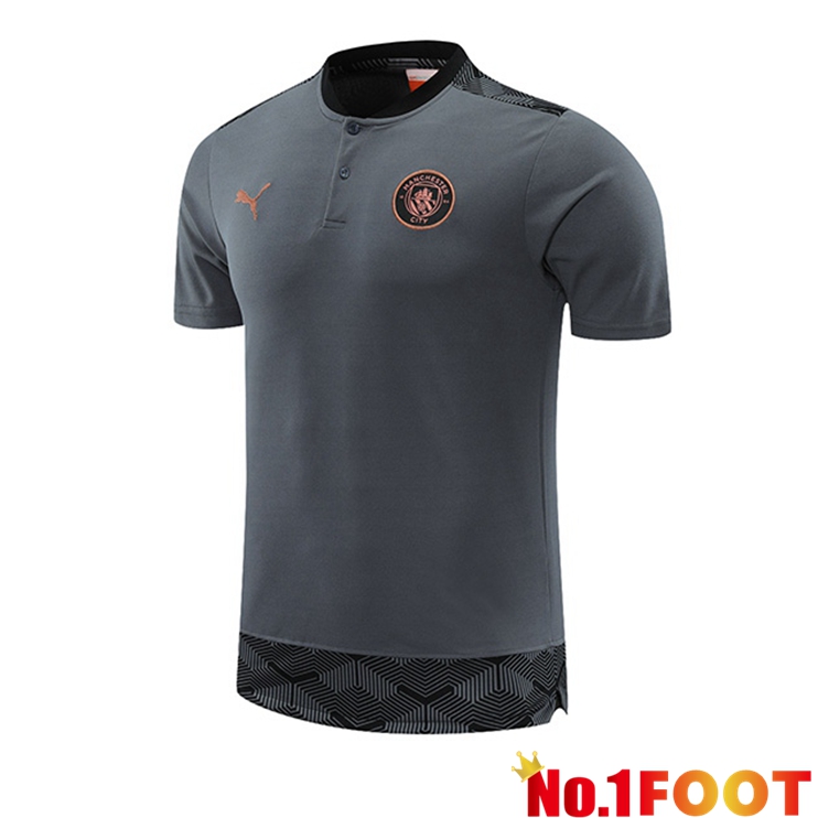 Manchester City Polo Shirt Grey 2021/2022