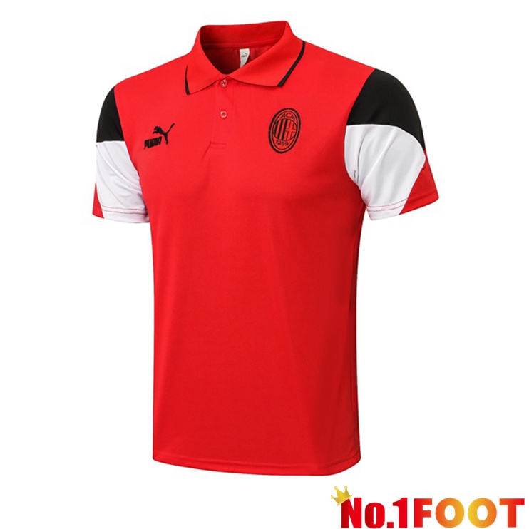 AC Milan Polo Shirt Red 2021/2022