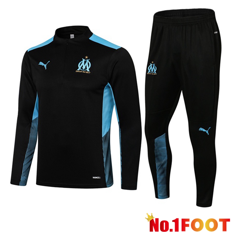 Marseille OM Training Tracksuit Black Blue 2021/2022