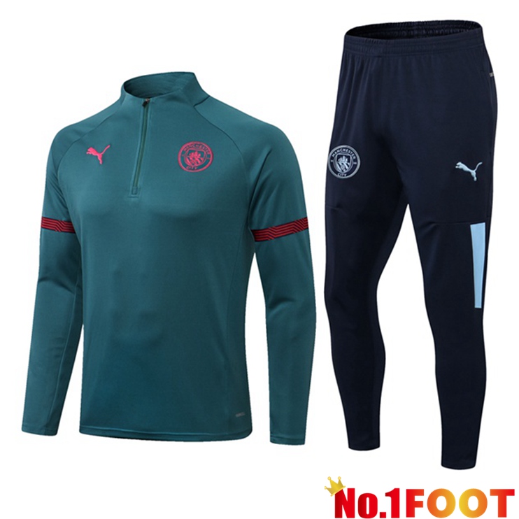 Manchester City Training Tracksuit Green 2021/2022