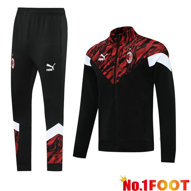 AC Milan Training Tracksuit Black Red 2021/2022