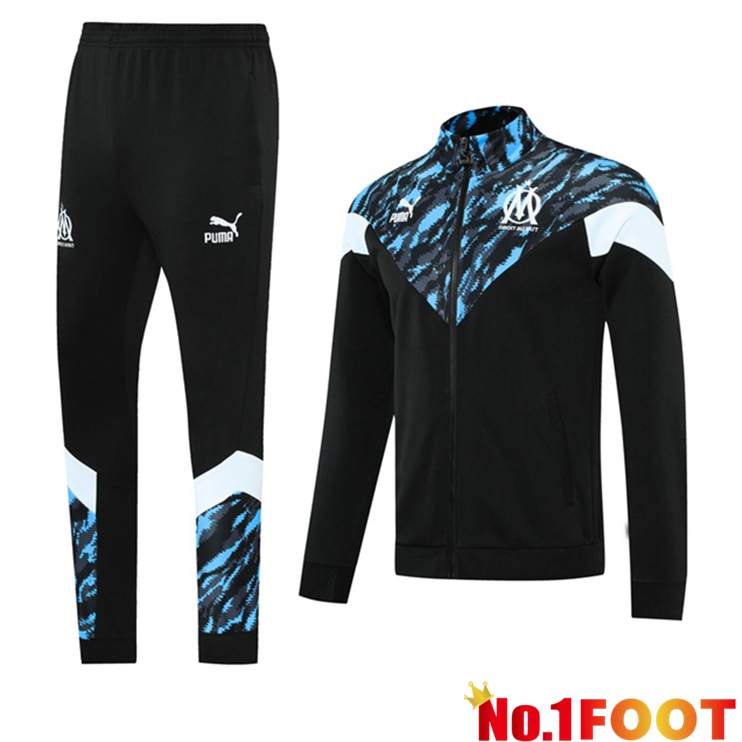 Marseille OM Training Tracksuit Black Blue 2021/2022