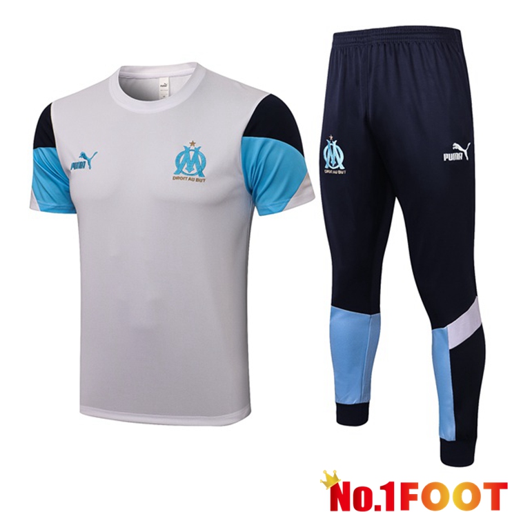 Marseille OM Training T Shirt + Pants White 2021/2022