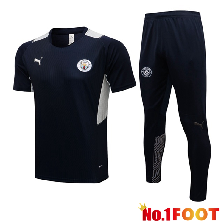 Manchester City Training T Shirt + Pants Blue Royal 2021/2022