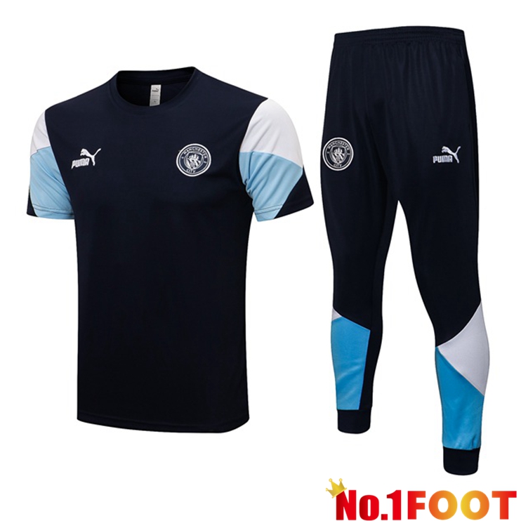 Manchester City Training T Shirt + Pants Blue Royal 2021/2022