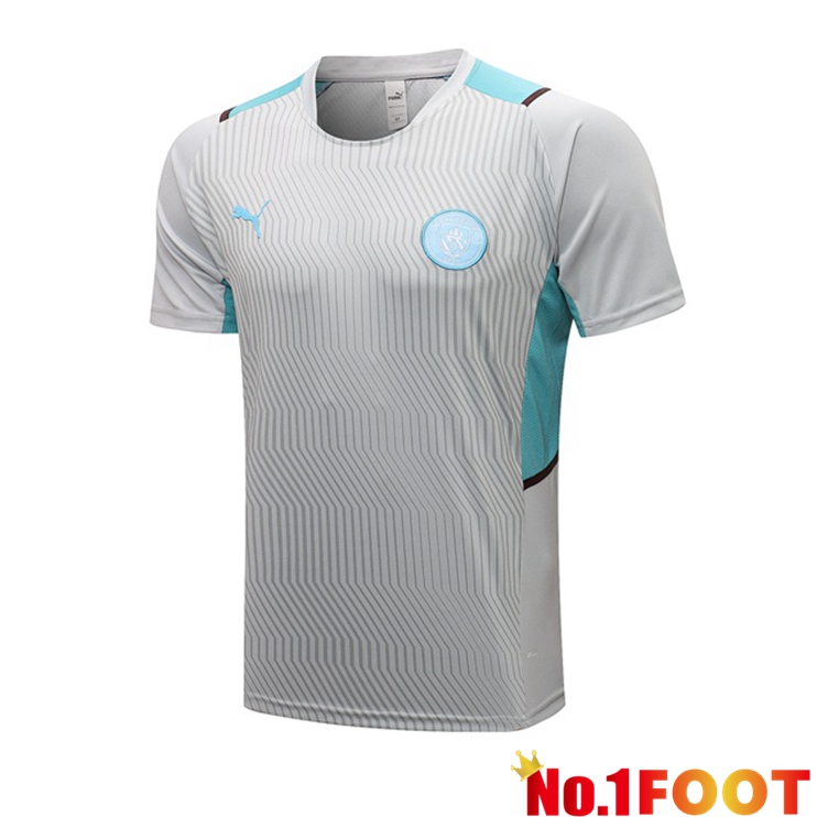 Manchester City Training T Shirt Grey 2021/2022