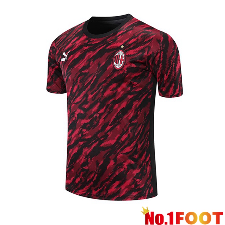 AC Milan Training T Shirt Red Black 2021/2022