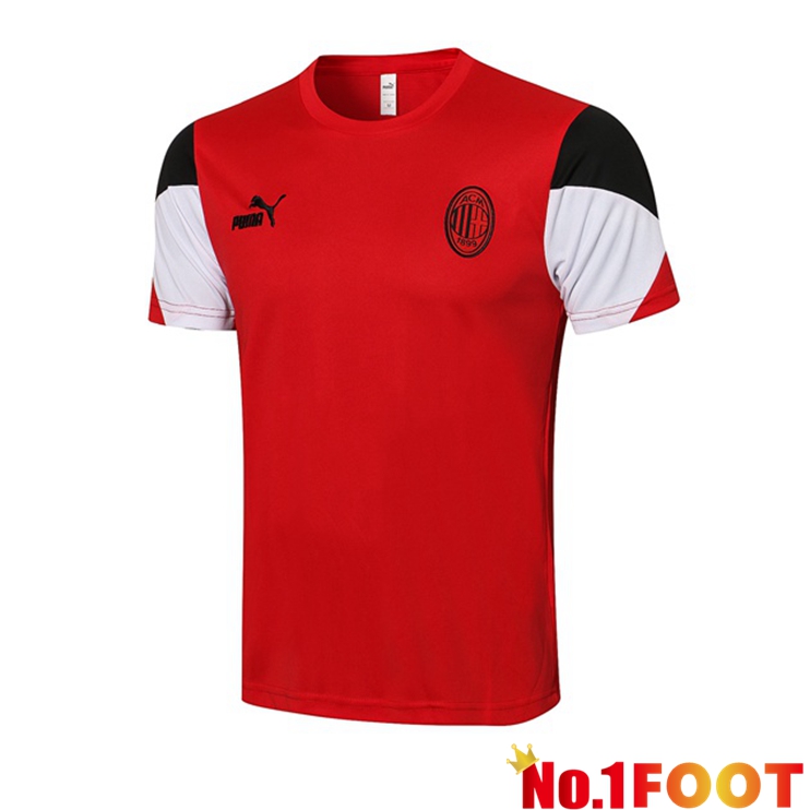 AC Milan Training T Shirt Red White 2021/2022