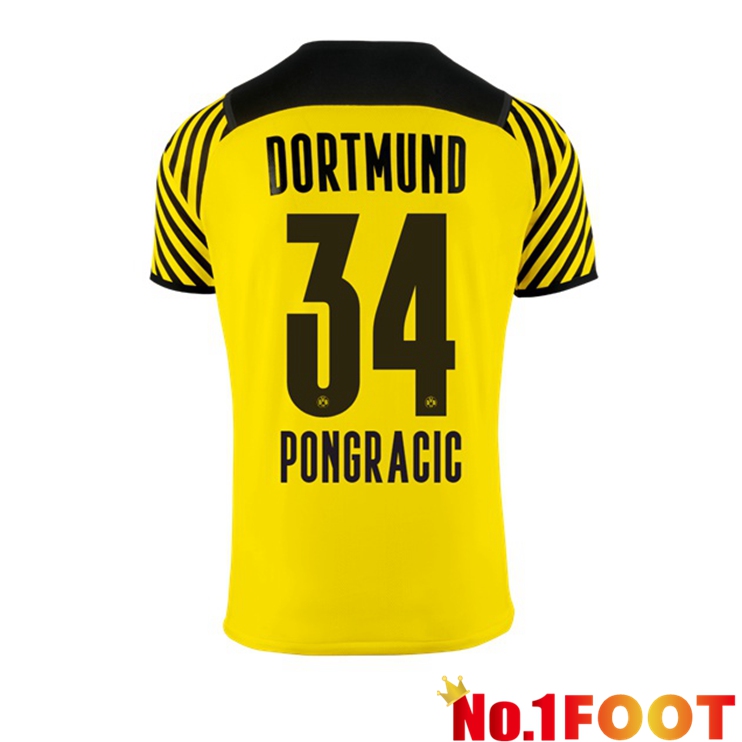 Dortmund (Pongracic 34) Home Jersey Yellow 2021/22