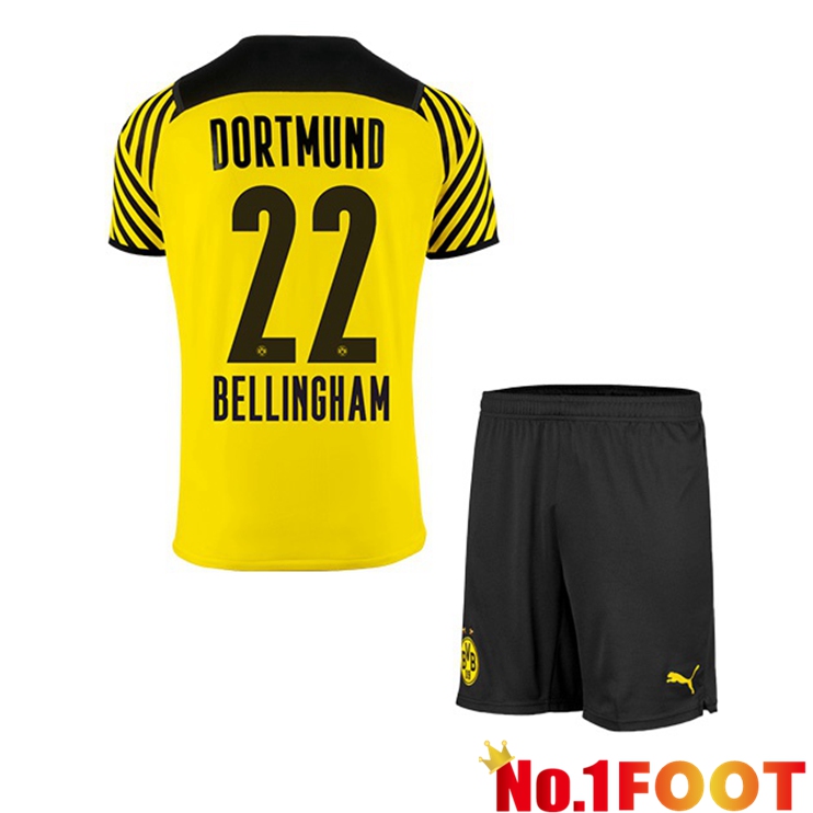 Dortmund (Bellingham 22) Kids Home Jersey Yellow 2021/22