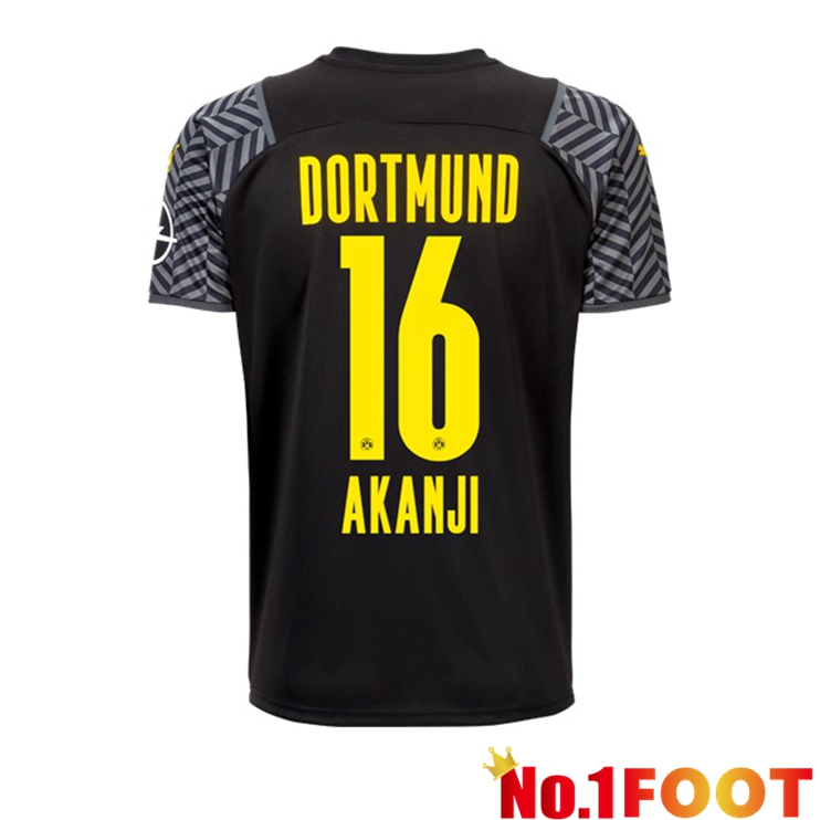 Dortmund (Akanji 16) Away Jersey Black 2021/22