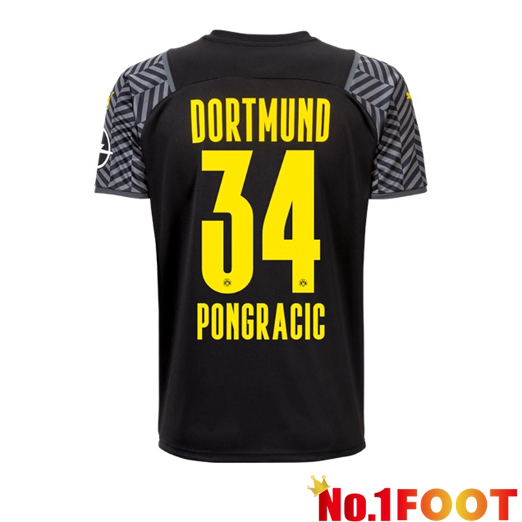 Dortmund (Pongracic 34) Away Jersey Black 2021/22