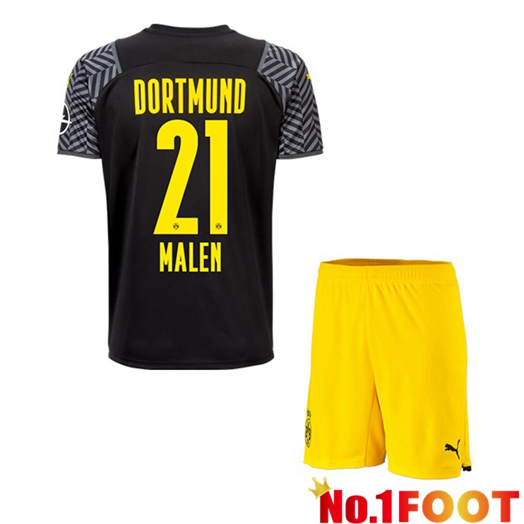 Dortmund (Malen 21) Kids Away Jersey Black 2021/22