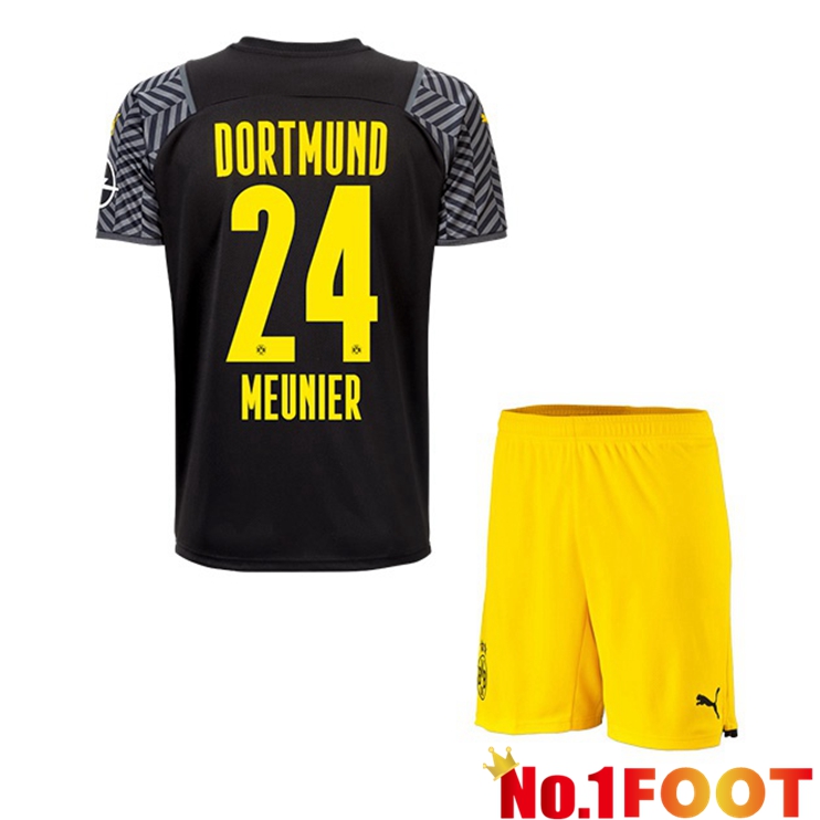 Dortmund (Meunier 24) Kids Away Jersey Black 2021/22