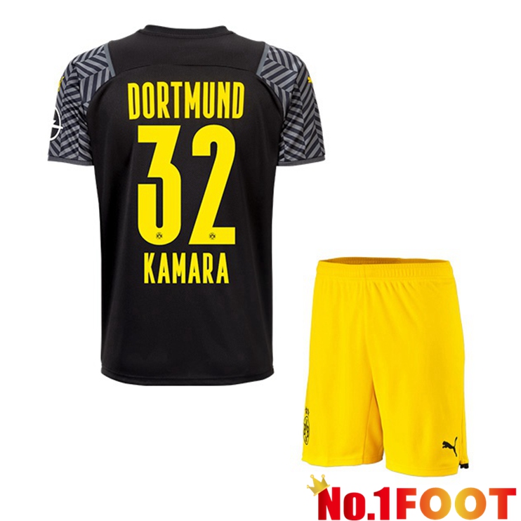 Dortmund (Kamara 32) Kids Away Jersey Black 2021/22