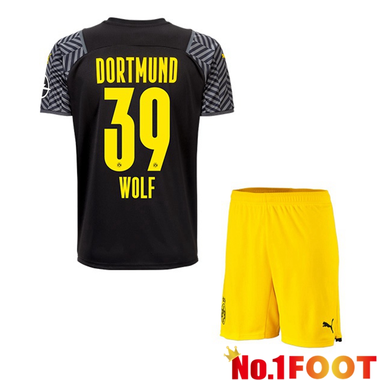 Dortmund (Wolf 39) Kids Away Jersey Black 2021/22