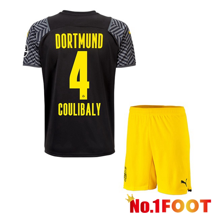 Dortmund (Coulibaly 4) Kids Away Jersey Black 2021/22