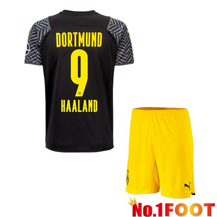 Dortmund (Haaland 9) Kids Away Jersey Black 2021/22