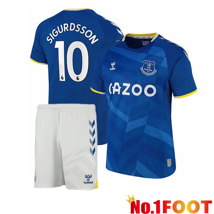 Everton (Sigurdsson 10) Kids Home Jersey Blue 2021/22