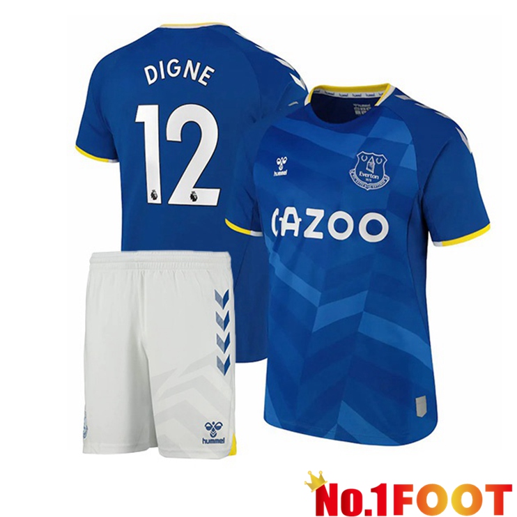 Everton (Digne 12) Kids Home Jersey Blue 2021/22