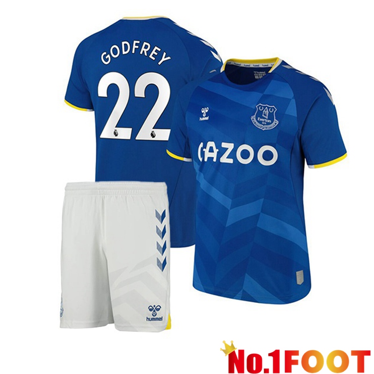 Everton (Godfrey 22) Kids Home Jersey Blue 2021/22