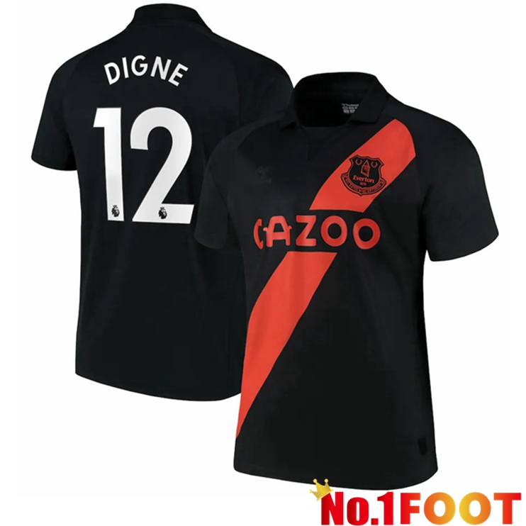 Everton (Digne 12) Away Jersey Black 2021/22