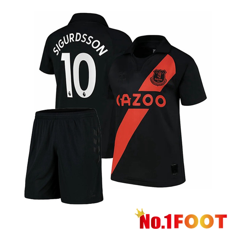 Everton (Sigurdsson 10) Kids Away Jersey Black 2021/22