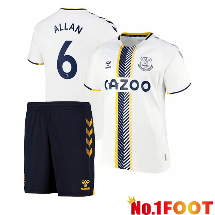 Everton (Allan 6) Kids Third Jersey White 2021/22