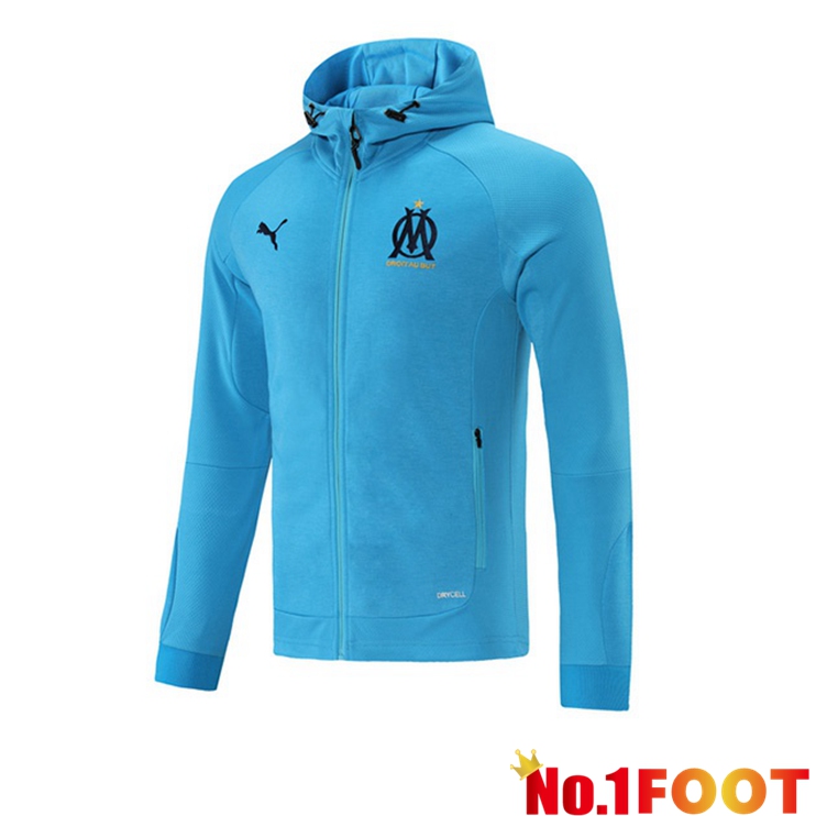 Marseille OM Training Jacket Hoodie Blue 2021/2022