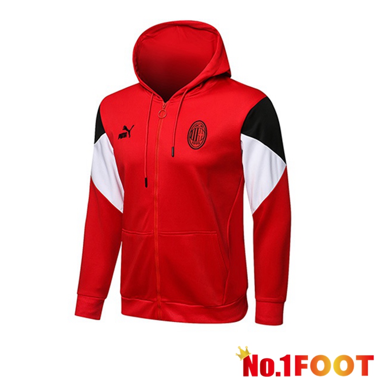 AC Milan Training Jacket Hoodie Red 2021/2022