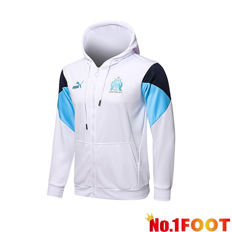 Marseille OM Training Jacket Hoodie White 2021/2022