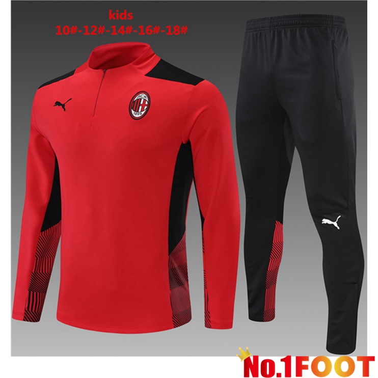 AC Milan Kids Training Tracksuit Red 2021/2022