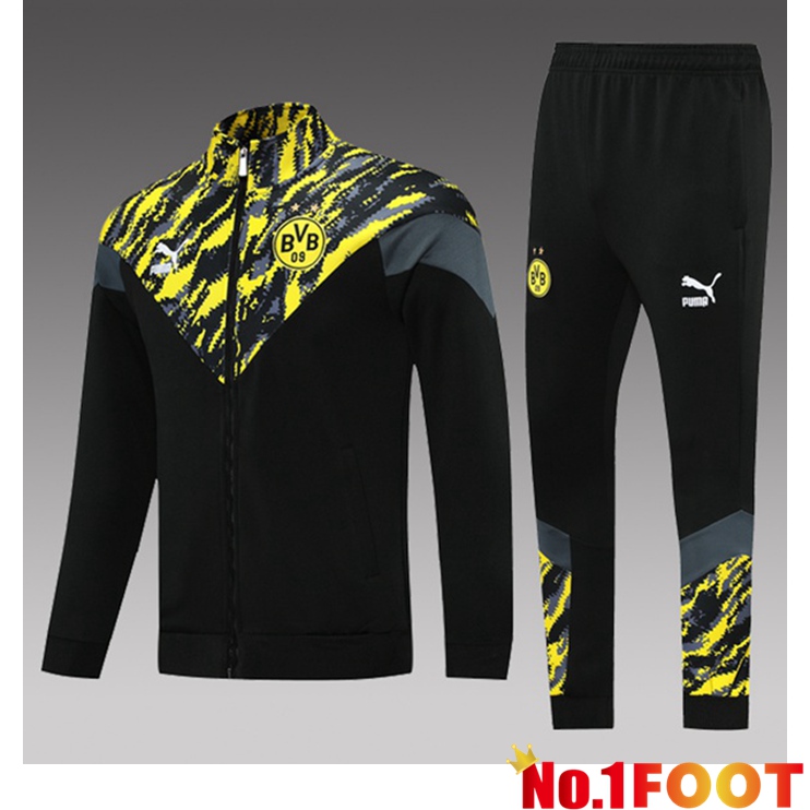 Borussia Dortmund Kids Training Tracksuit Black Yellow 2021/2022