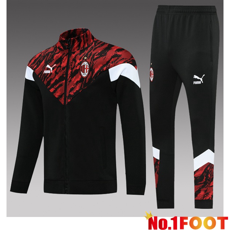 AC Milan Kids Training Tracksuit Black Red 2021/2022