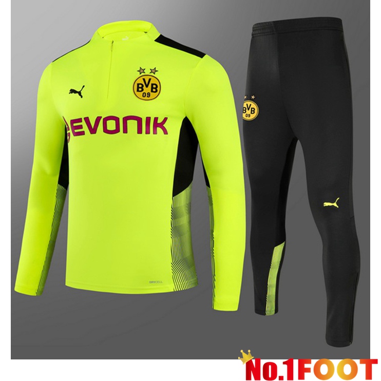 Borussia Dortmund Kids Training Tracksuit Green 2021/2022