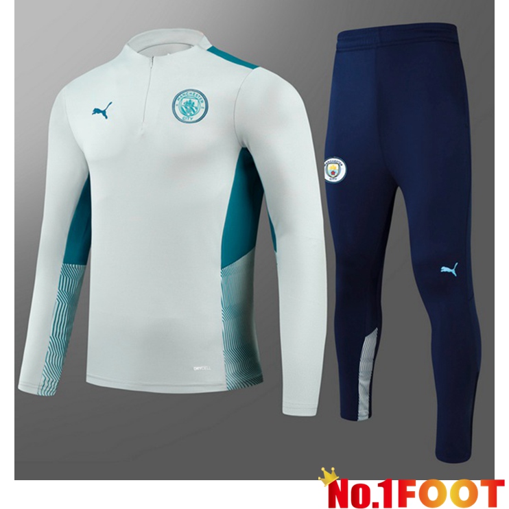 Manchester City Kids Training Tracksuit Grey 2021/2022