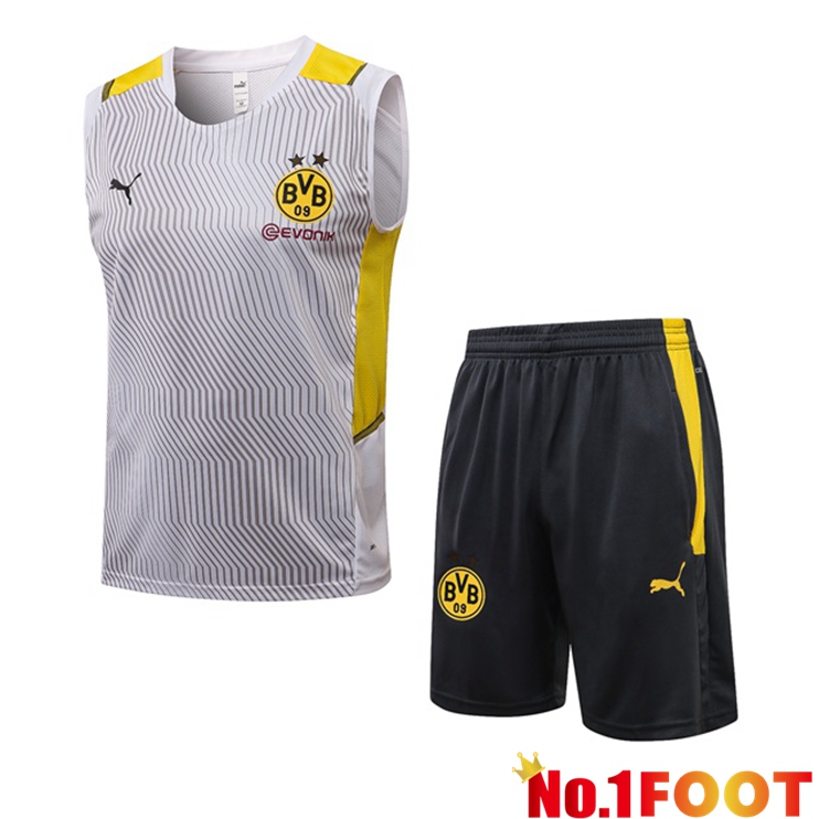 Dortmund Football Vest + Shorts White 2021/2022