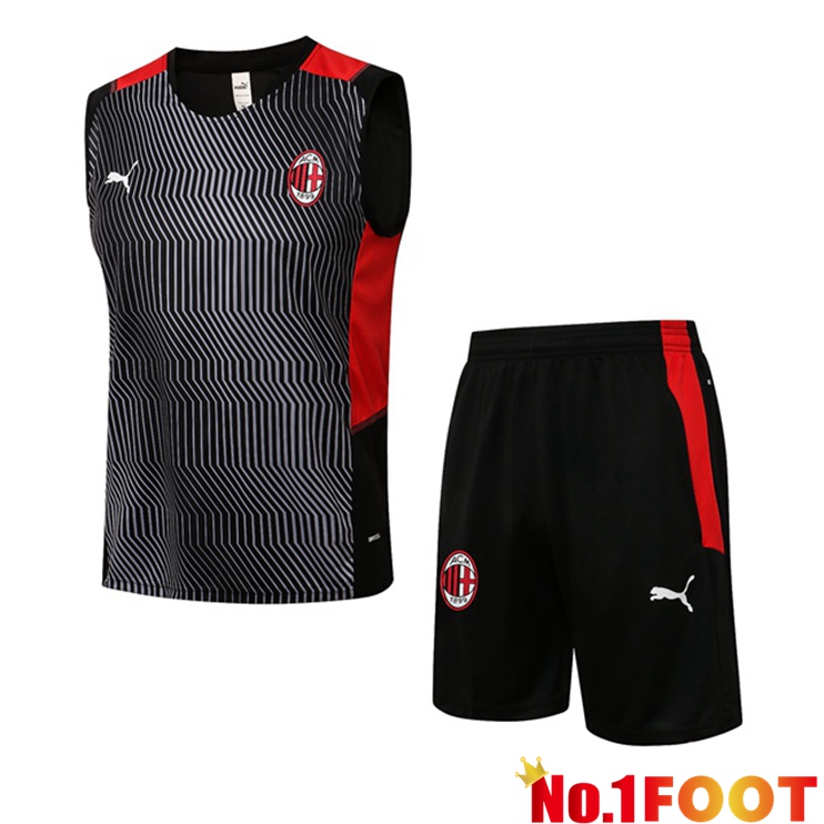 AC Milan Football Vest + Shorts Black 2021/2022