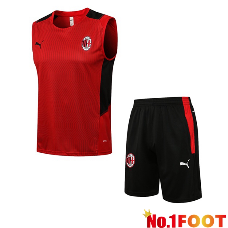 AC Milan Football Vest + Shorts Red 2021/2022