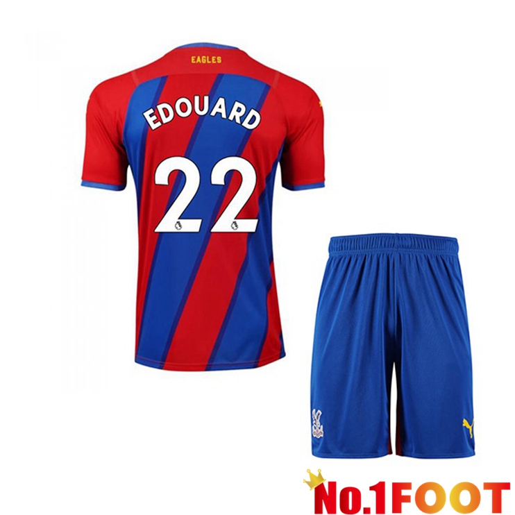 Crystal Palace (EDOUARD 22) Kids Home Jersey Red/Blue 2021/22